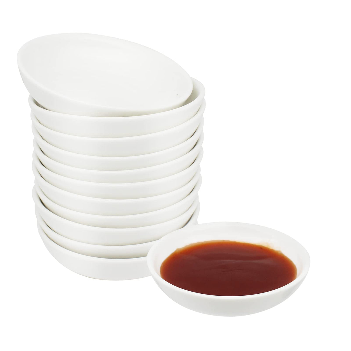 Belinlen 12 Pack Small Dipping Bowls Sets 1.2 Oz Dipping Sauce Dishes & Bowls, Ceramic Soy Sauce Dishes Porcelain Small Server D