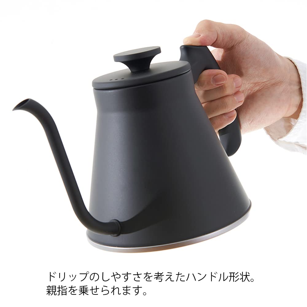 Hario V60 ''Fit'' Gooseneck Drip Kettle, 1200Ml, Matte Black