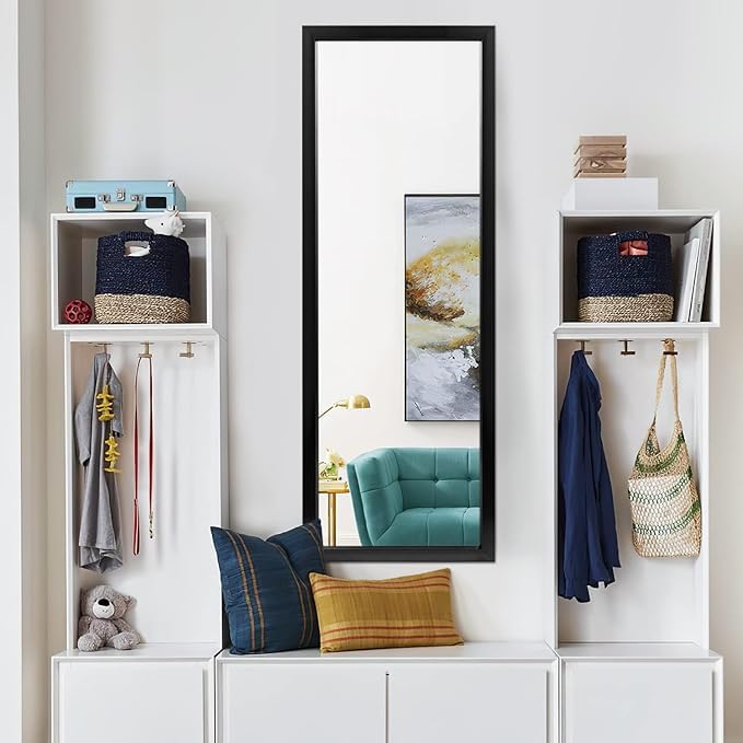 Seven Horses Full Size Rectangular Wall Mirror (Size 15 X 39 Inch) Brown, Unframed | Engineered Wood