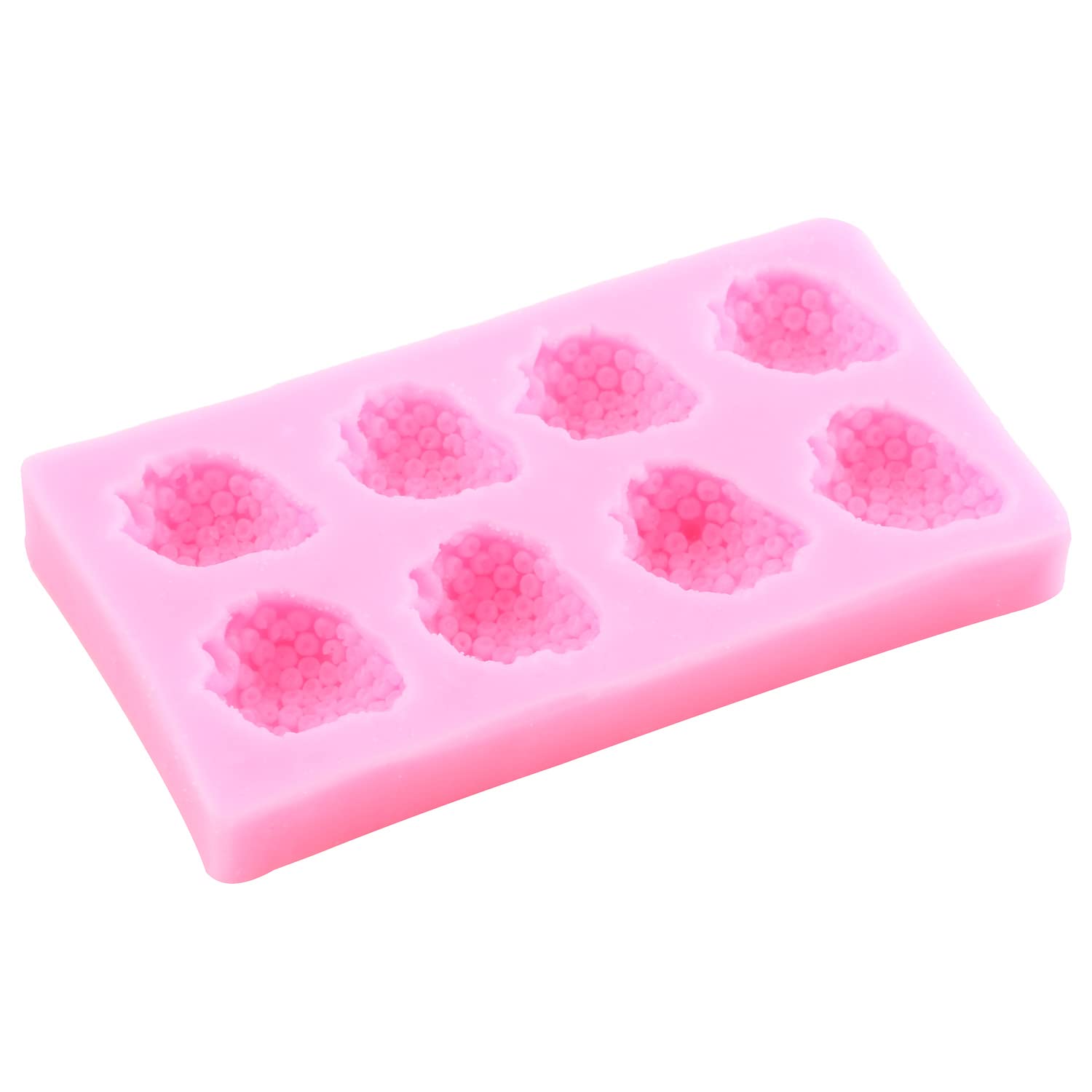 Mujiang Strawberry Silicone Molds Strawberry And Flowers Fondant Mold Strawberry Mold For Cake Decorating Cupcake Topper Candy C
