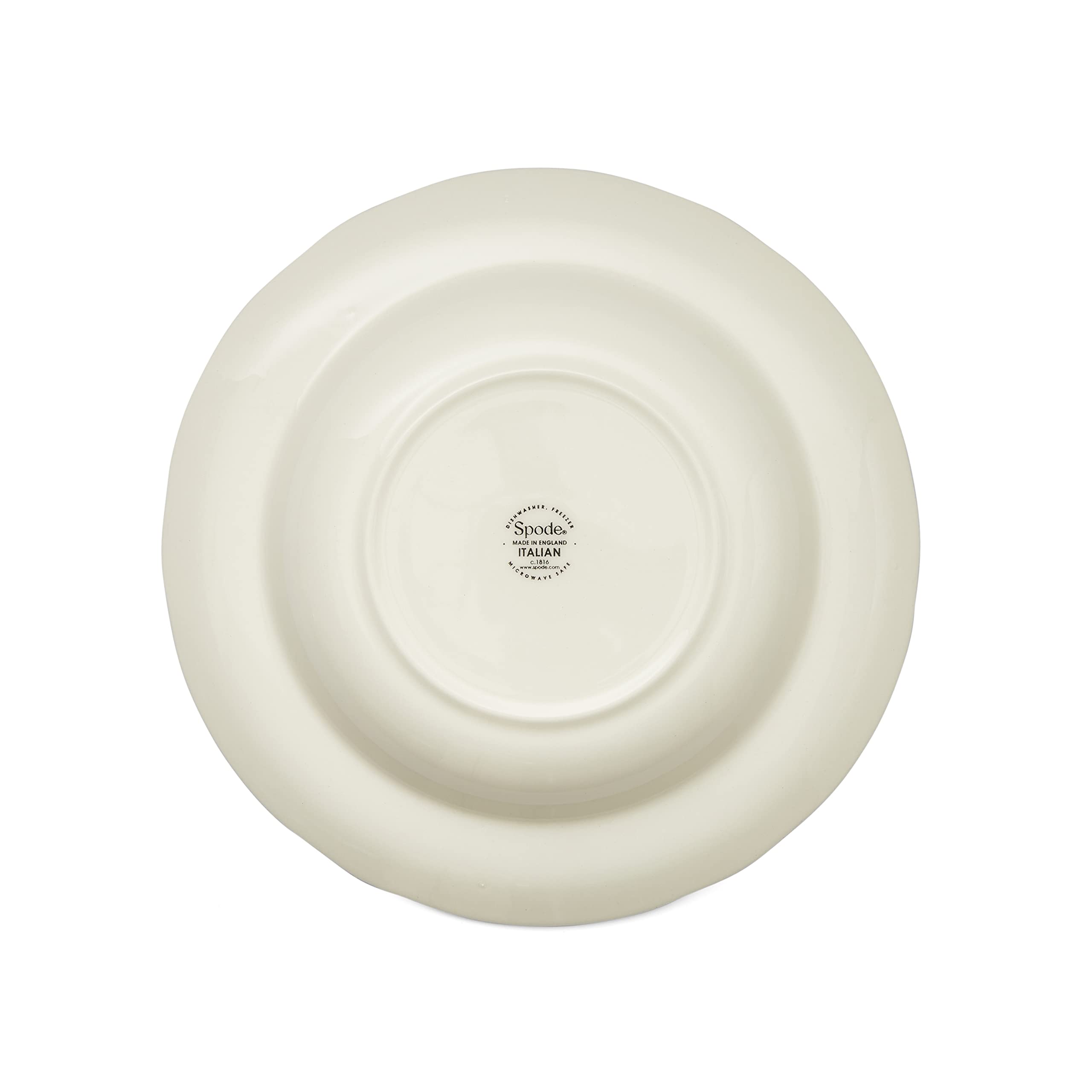 Portmeirion Spode Blue Italian Soup Bowls | Set Of 4 | 9Inch | Soup, Pasta, And Salad Serving Bowls | Round, Wide Rim Bowl | Mic