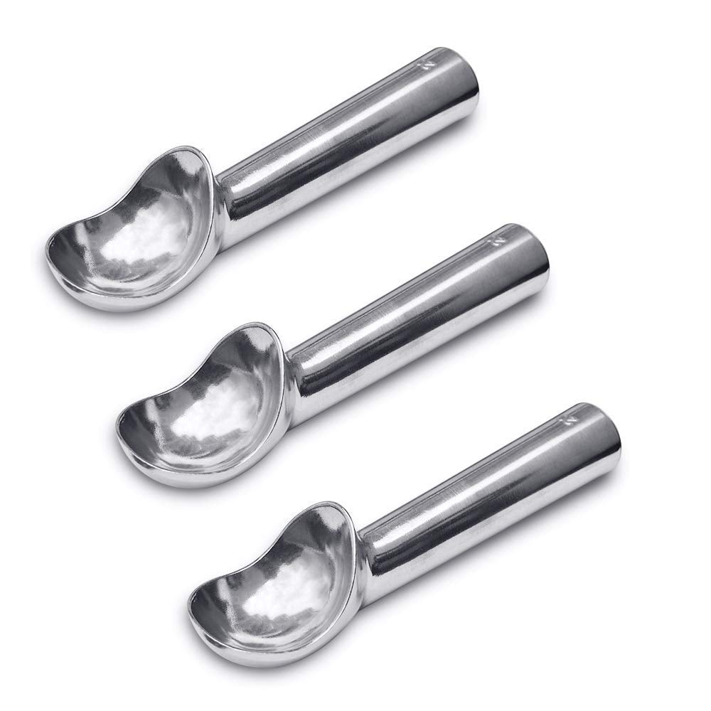 Cozihom 2 Oz Aluminum Ice Cream Scoop, Heat Conductive Handle, Non-Stick And Easy To Use, Simple One-Piece Aluminum Design Easy