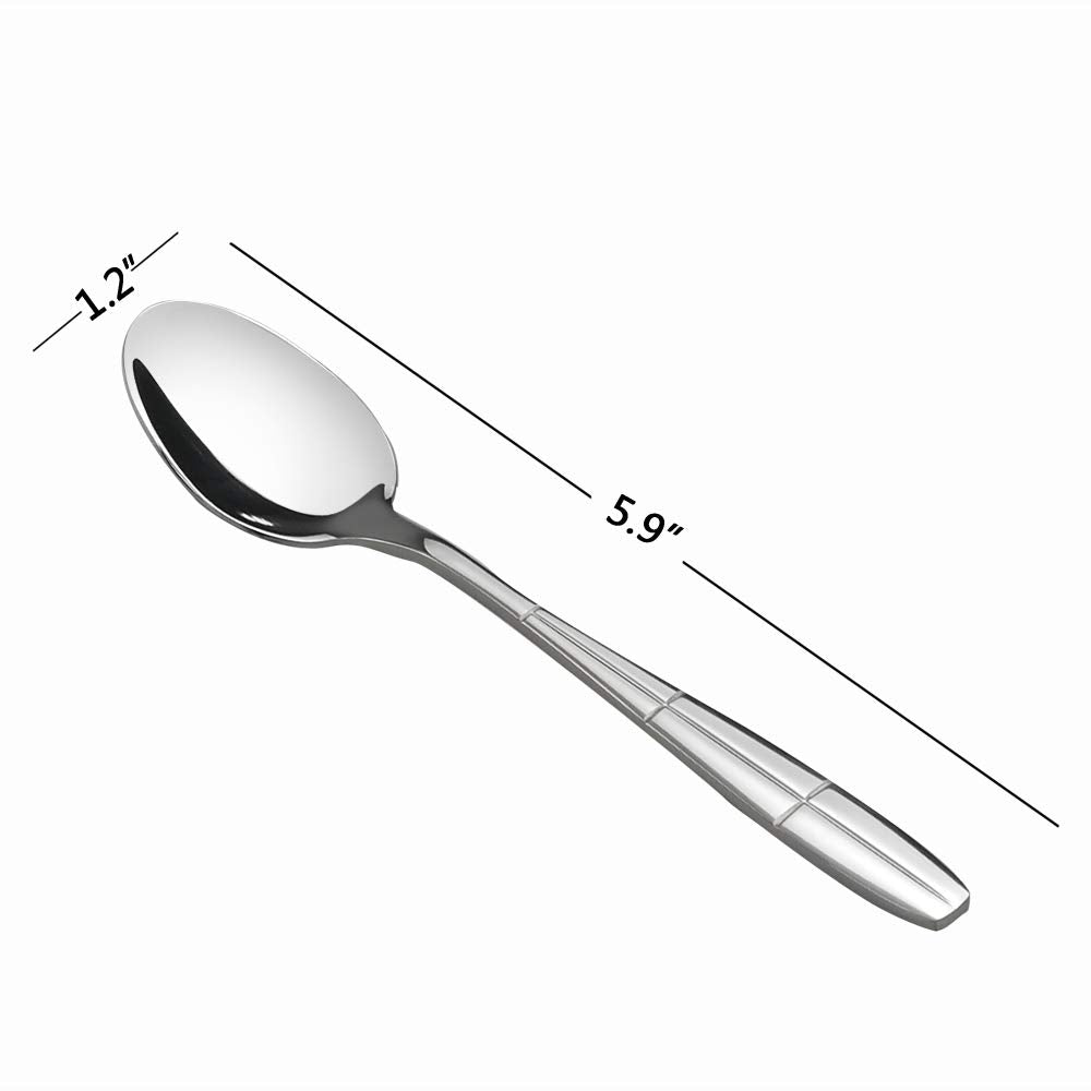 Eagrye Stainless Steel Tea Spoons, 12-Piece Small Spoon