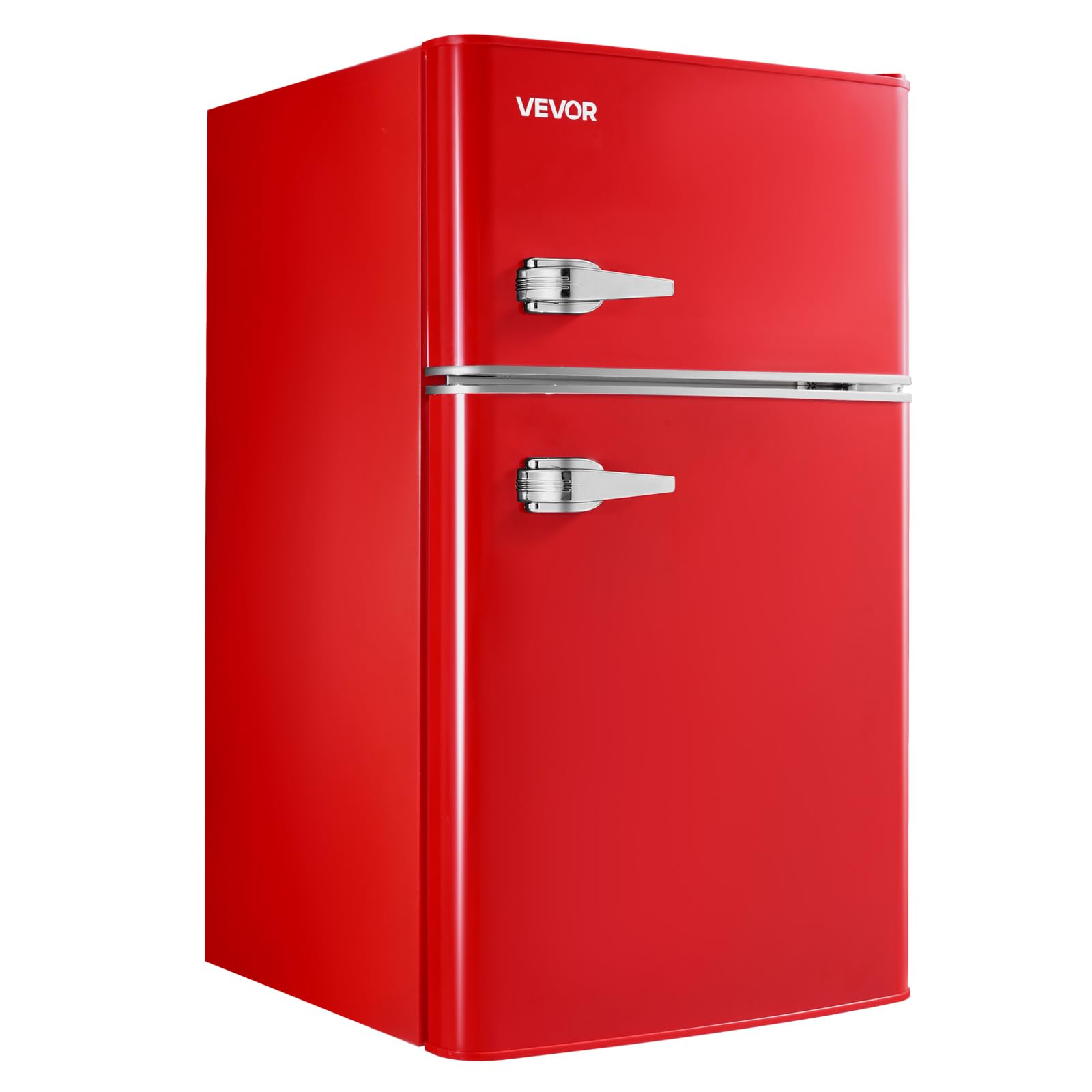 VEVOR 3.2 Cu.Ft Mini Fridge with Freezer, Dual Zone Compact Refrigerator, 7-Mode Adjustable Temp, Energy Efficient Low Noise Dor