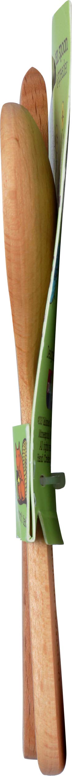 Talisman Designs Laser Etched Beechwood Jam & Spoon Woodland Design | Jam Spreader Set |, Cute & Functional Kitchen Tool |, Deco