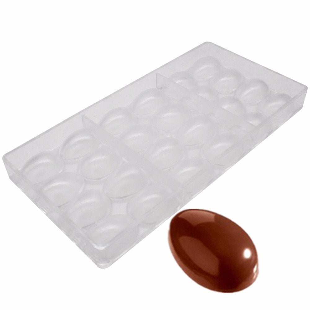 Polycarbonate Egg Chocolate Molds 24-Forms Diy Egg Mould (Mini 1.6Inch)