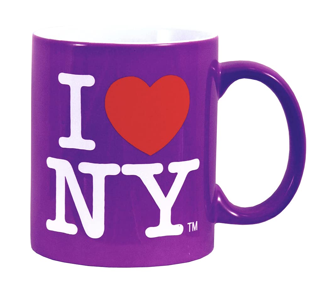 I Love NY Torkia - Official Licensed I LoveHeart NY Coffee Mug - 11oz (Purple)