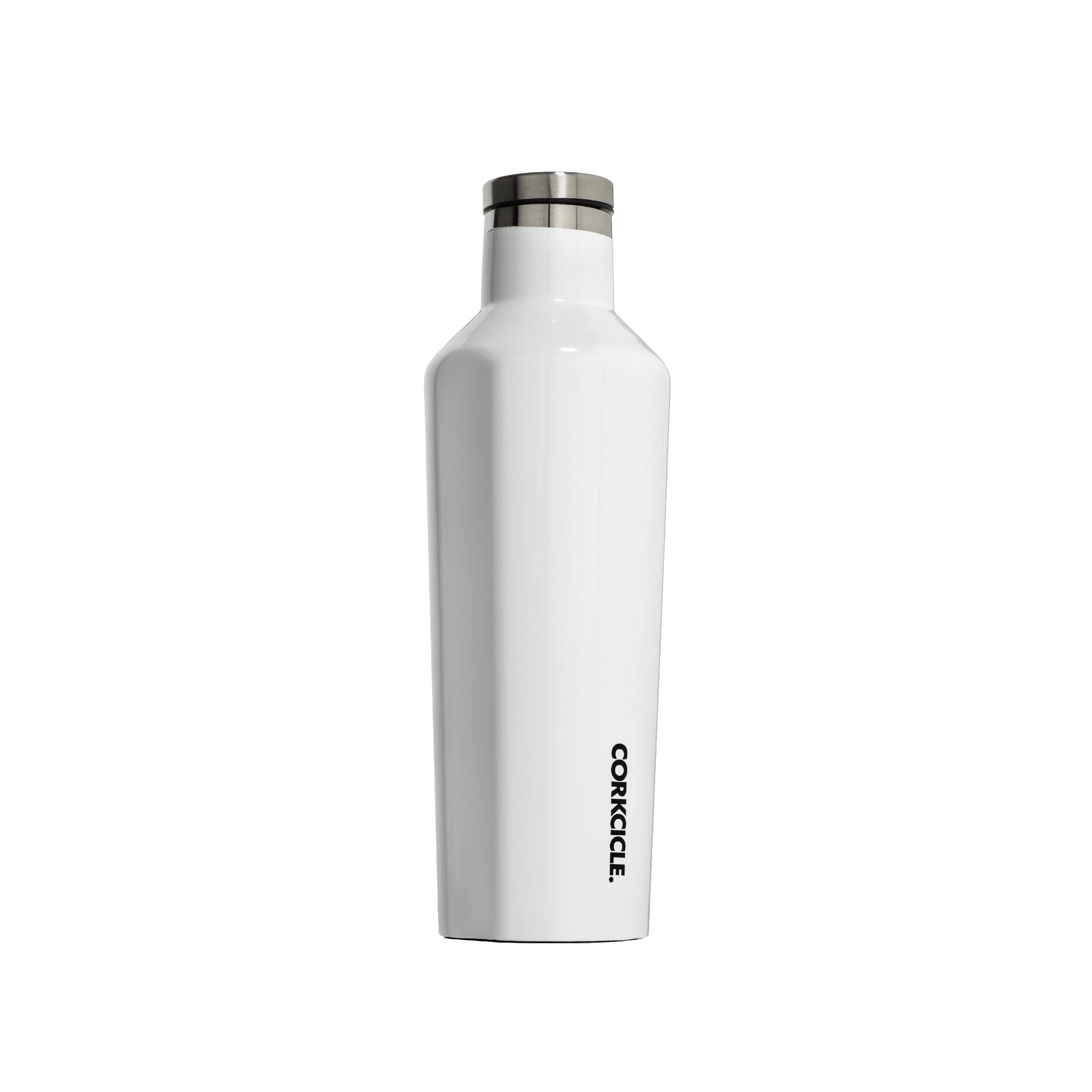 Corkcicle Classic Canteen Insulated Tumbler, Gloss White, 16 oz - Reusable Water Bottle Keeps Beverages Cold for 25 Hours & Hot 