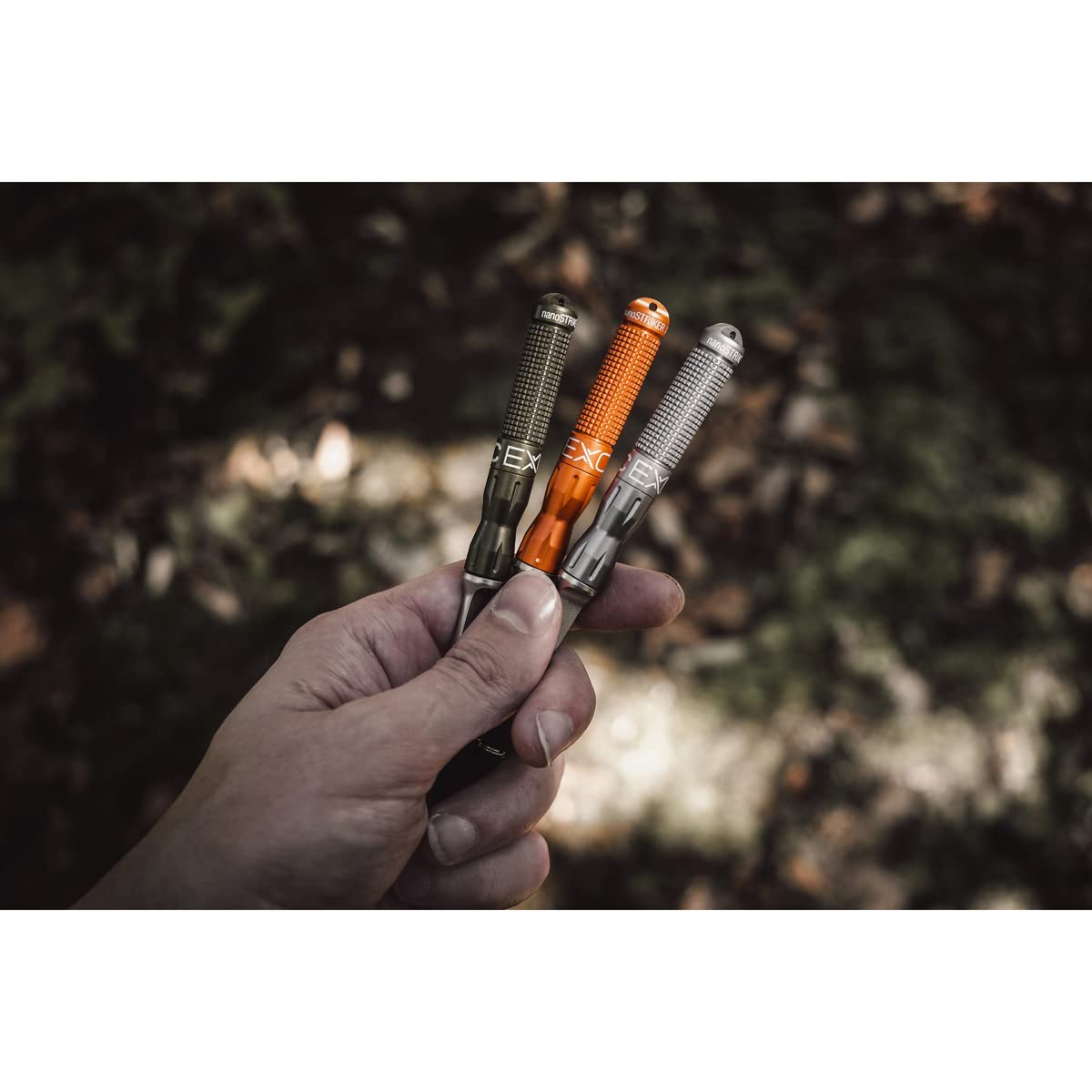 Exotac nanoSTRIKER XL Self Contained Ferrocerium Fire-Starter with Stainless Steel and Tungsten Carbide Striker  Waterproof 1/4 in. Ferro Rod Produces Up To 3 000 Fire-Starting Strikes