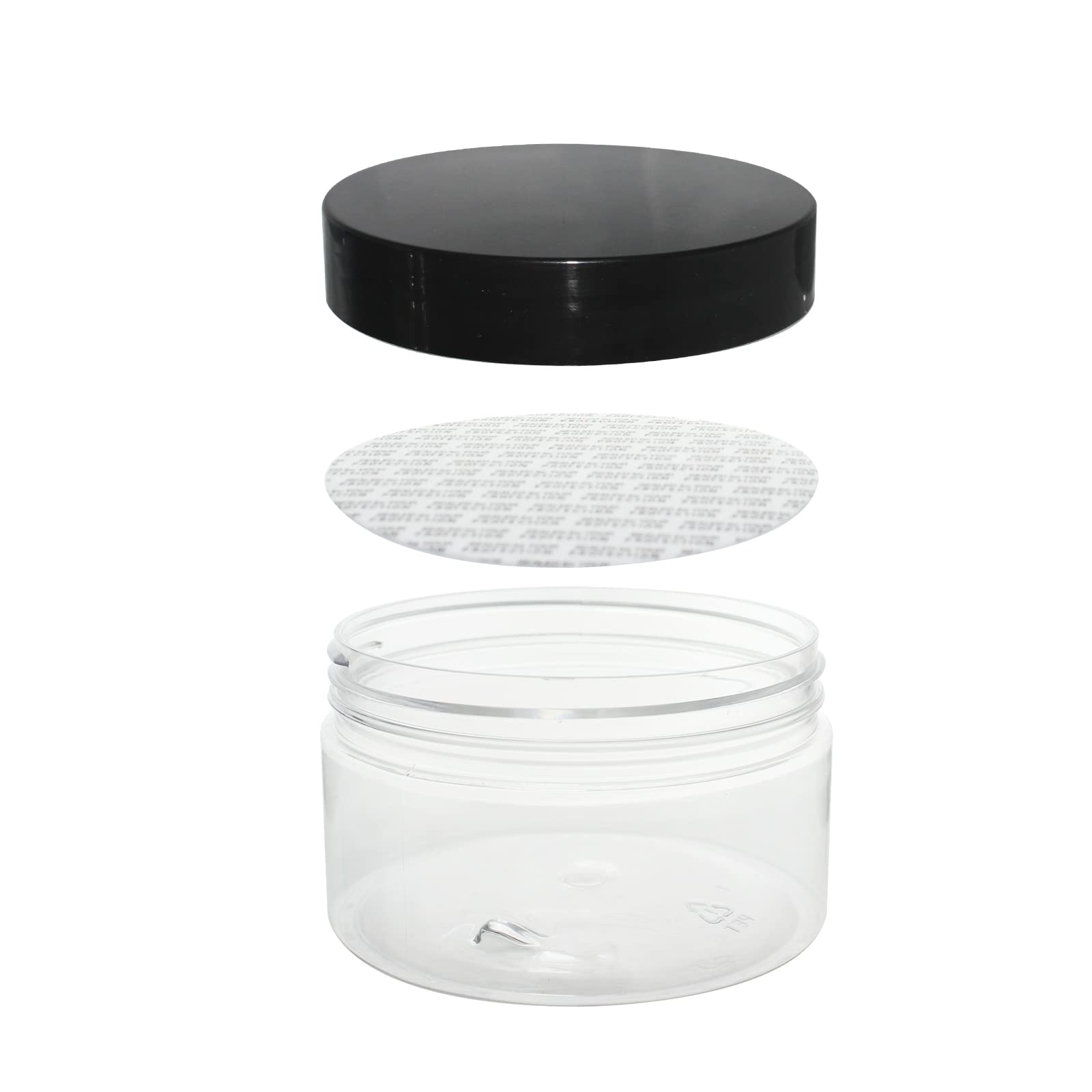 20 Pack 4 Oz Clear Plastic Slime Jars With Lids, A Spatula, A Pen &Labels - Refillable Low Profile Containers/Storage Favor Jars