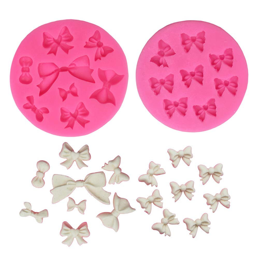 Lamxtx Mini Bow Silicone Fondant Mold Bowknot Candy Chocolate Mold Cake Cupcake Decoration For Birthday Party