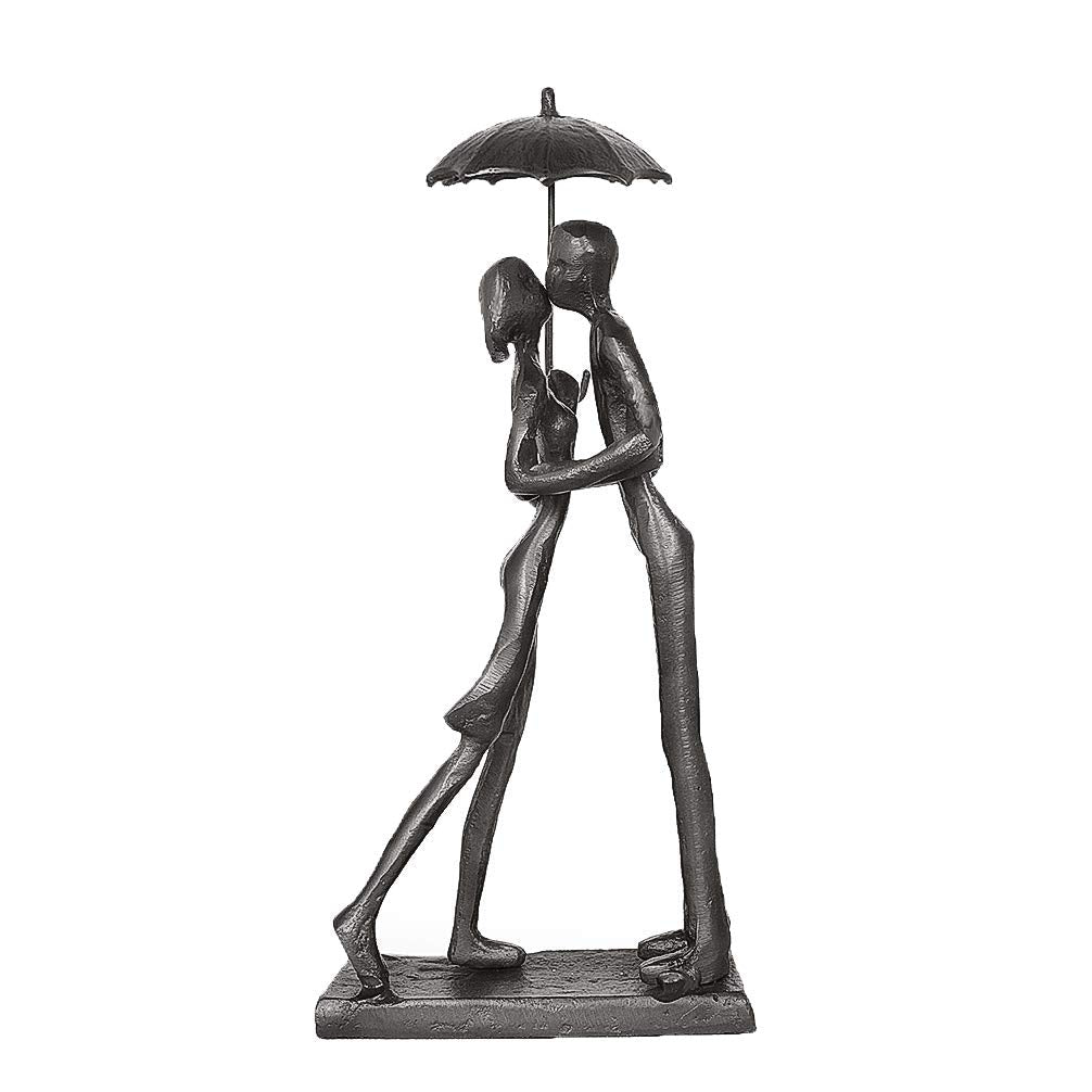 DreamsEden Affectionate Couple Art Iron Sculpture, Passionate Love Statue Romantic Metal Ornament Figurine Home & Office Decorat