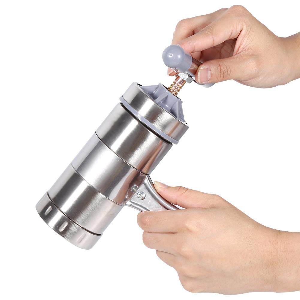 Pasta Noodle Maker, Portable Manual Operated Stainless Steel Pasta Maker Noodle Juicer Pressure Making Machine With 5