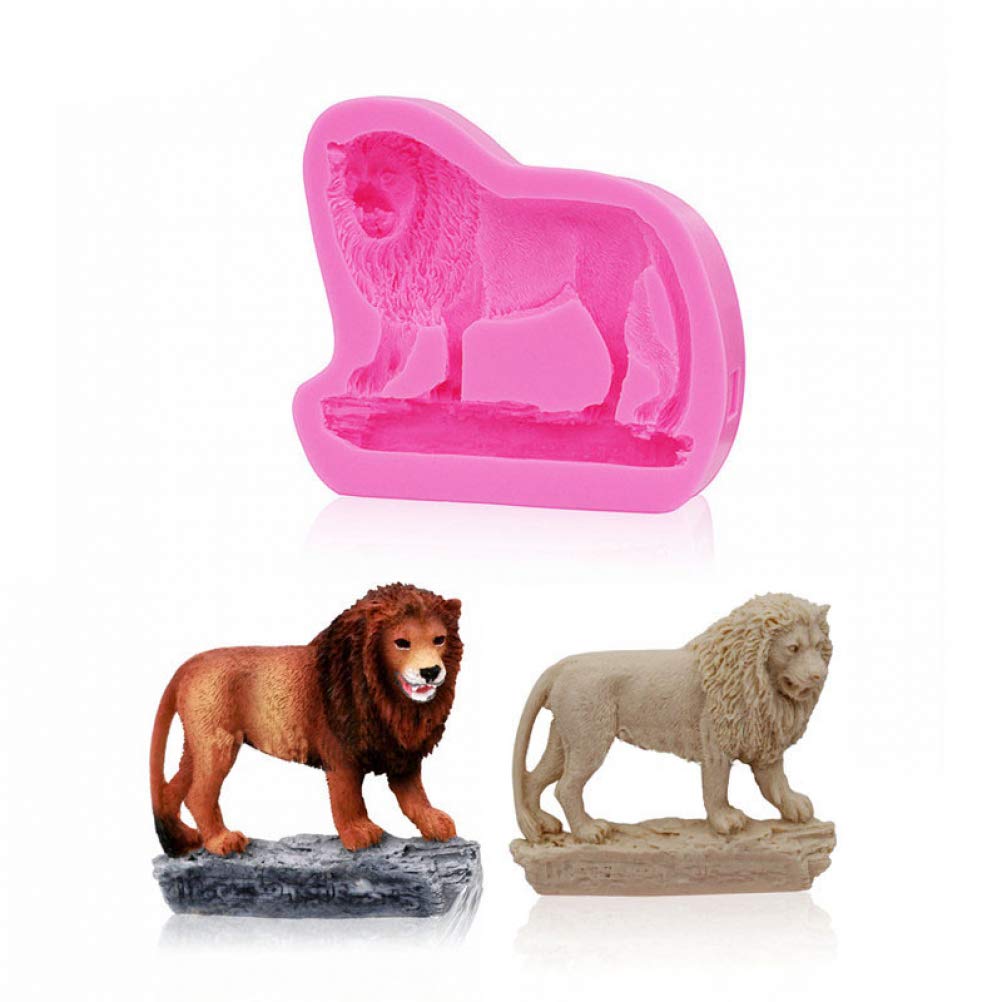 1Pc 3D Animal Beast Lion Silicone Mold For Diy Cupcake Cake Topper Decoration Soap Mould Fondant Mold Chocolate Candy Ice Cube G