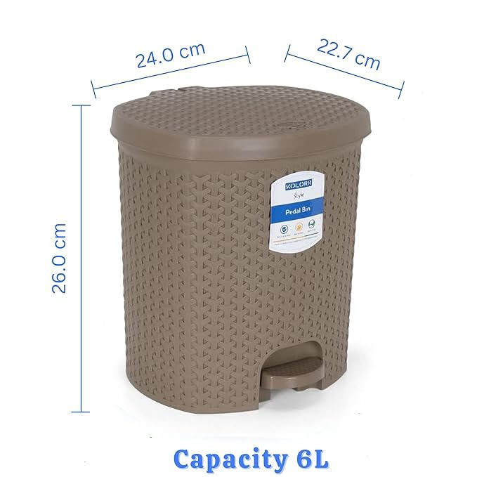 Kolorr Magnum Plastic Pedal Dustbin/Medium Size Trash Can/Garbage Waste Bin With Lid For Home, Kitchen, Office, Bathroom & Washr