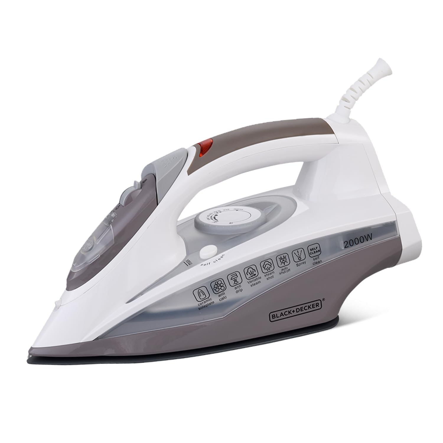 Black+Decker Steam Iron | 2000 Watt, 380 Ml, 2 Yrs Warranty | Iron For Clothes, Iron Box, Steam Press, Steam Press, Press With A