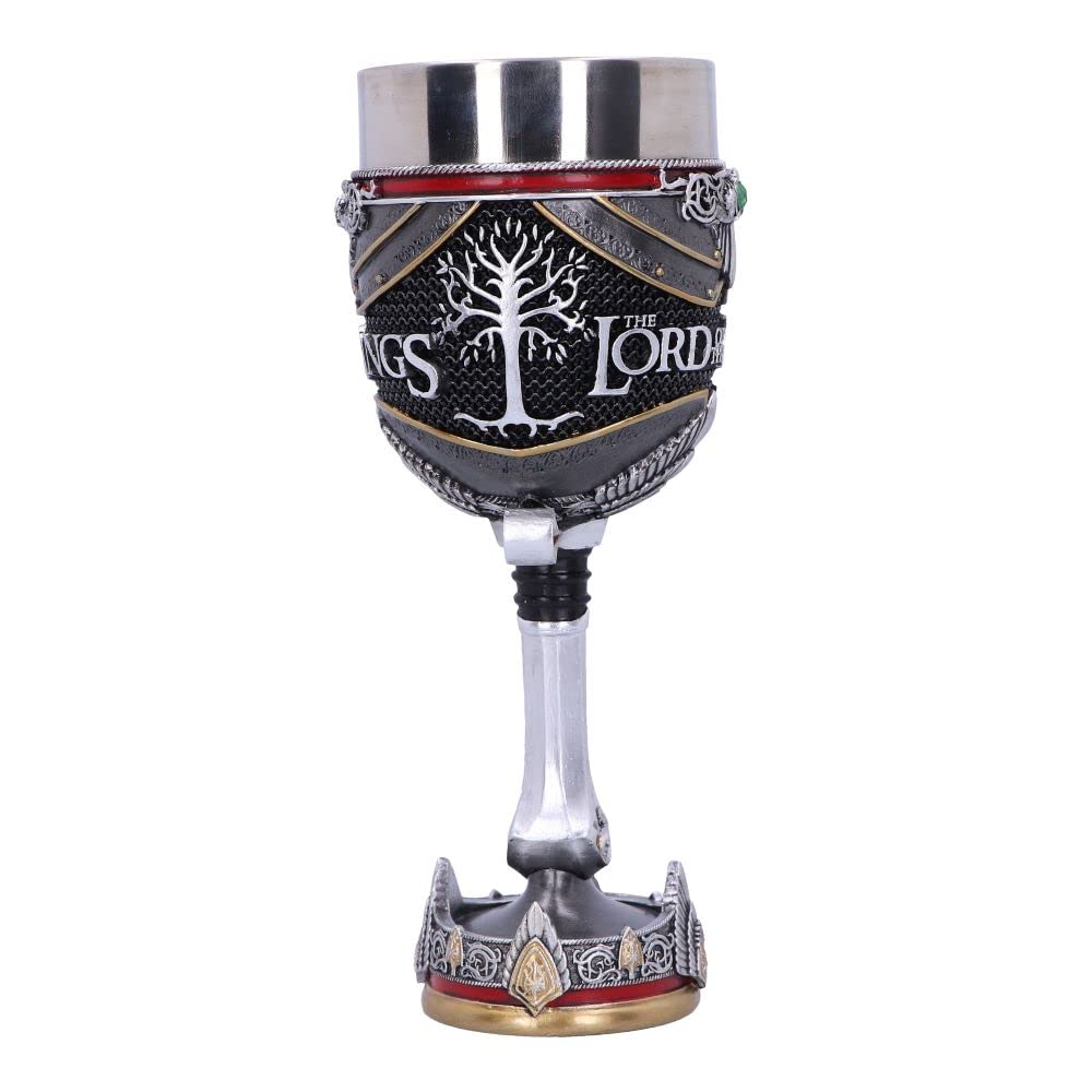 Nemesis Now Officially Licensed Lord Of The Rings Aragorn Goblet, Silver, 19.5Cm
