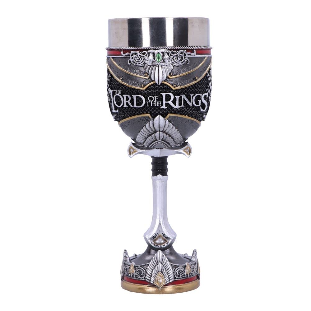 Nemesis Now Officially Licensed Lord Of The Rings Aragorn Goblet, Silver, 19.5Cm