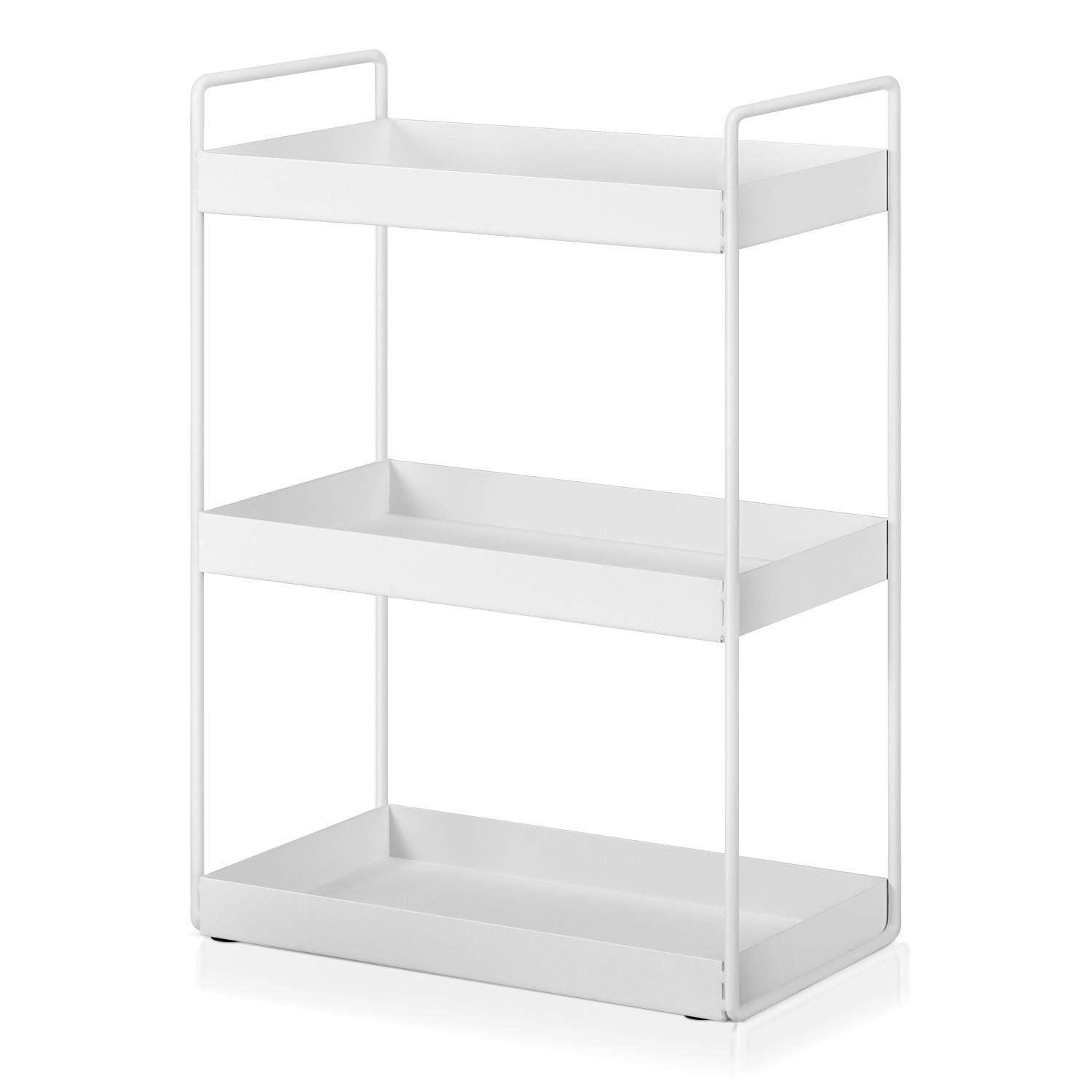 Aisung 3-Tier Bathroom Countertop Organizer Vanity Tray Cosmetic & Makeup Storage Kitchen Spice Rack Standing Shelf, White