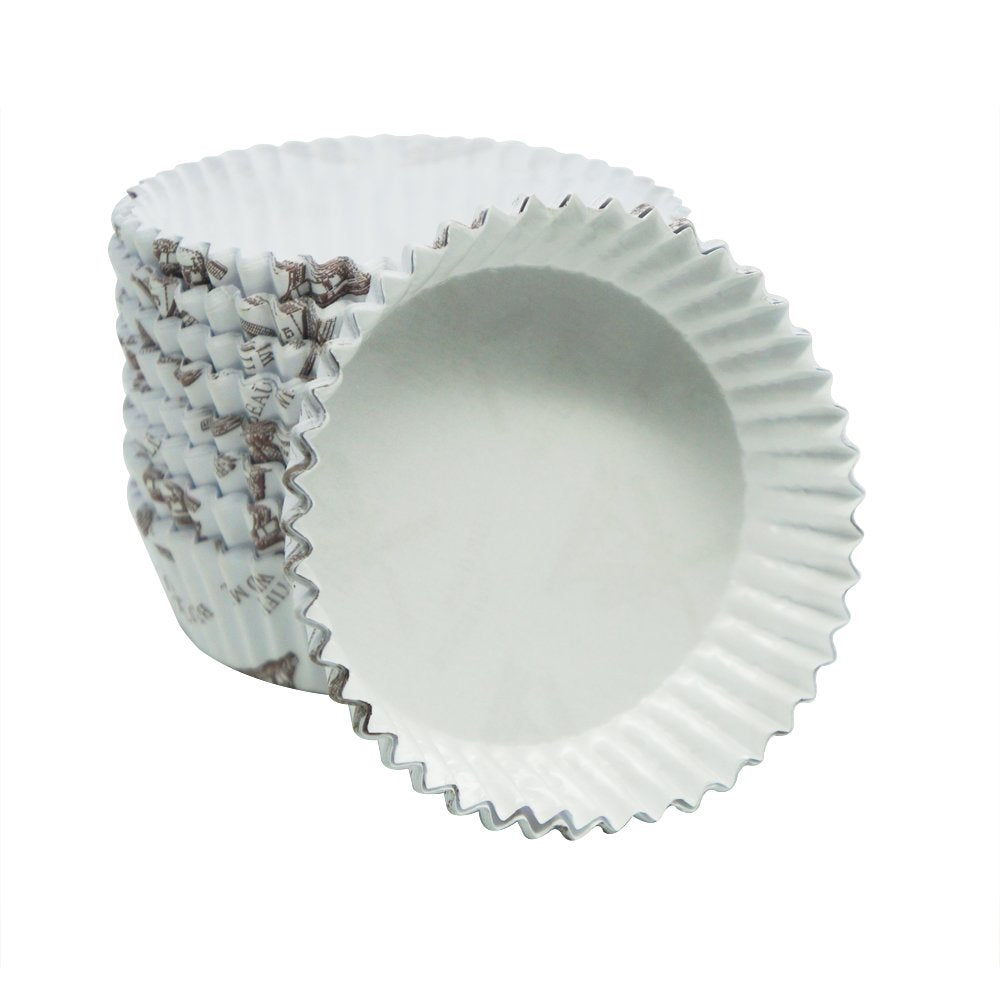 Enlynn Disposable Ruffled Round Shape Non-Stick Paper Baking Cup, Pack Of 100 (3.5'')