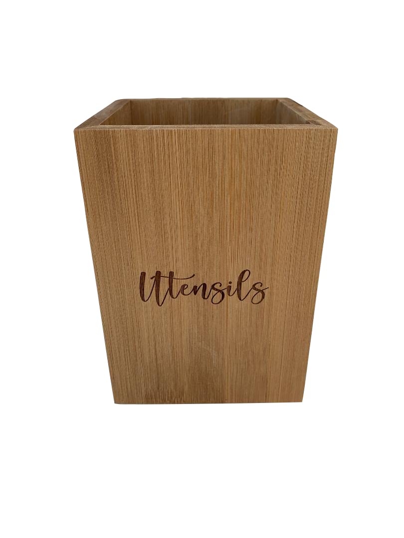 The Personal Exchange Utensil Holder Bamboo 4 1/4'' X 6''