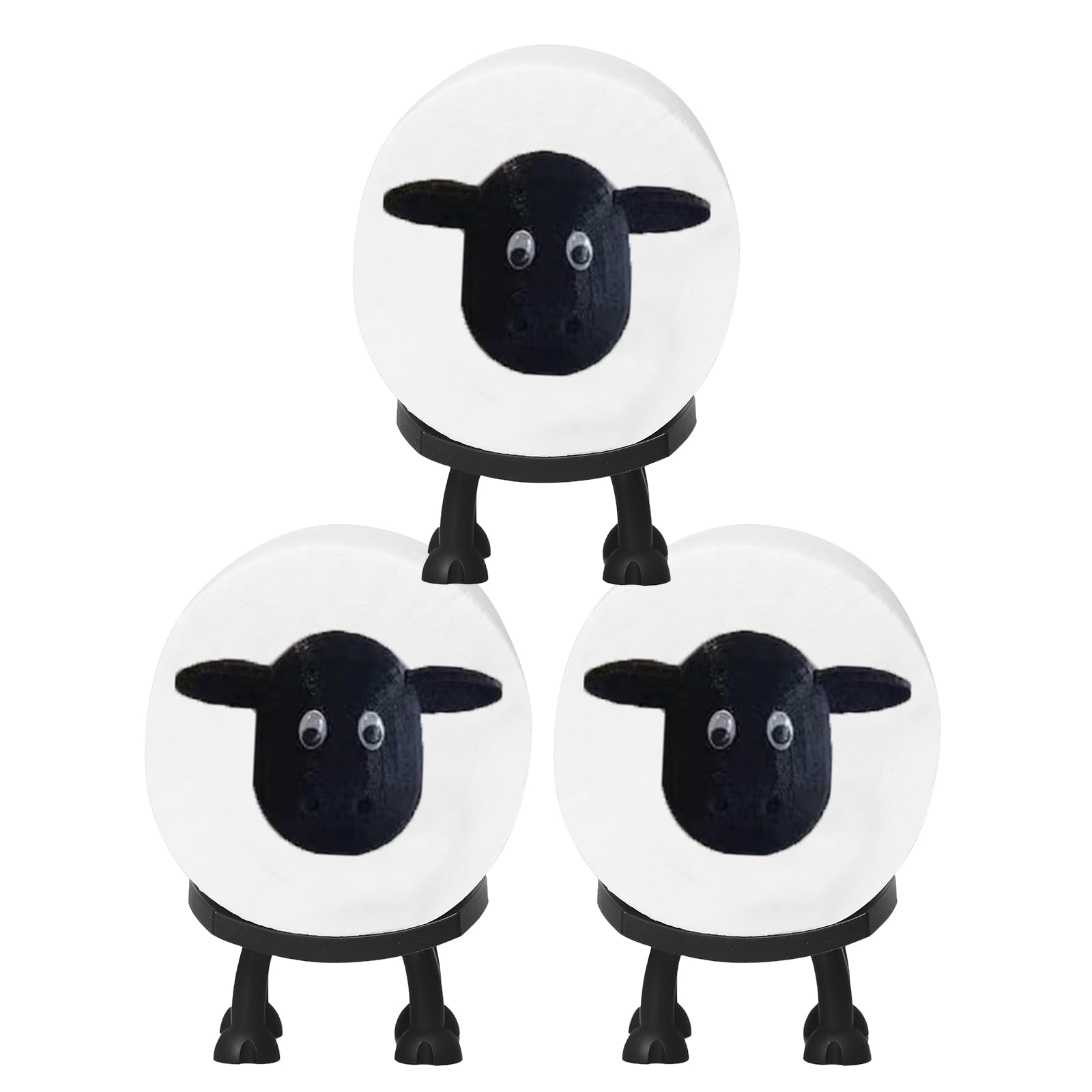 Sheep Toilet Roll Holder: Tissue Paper Roll Storage Stand - 3D Printed Black Sheep Loo Roll Holder - Toilet Paper Holder Bathroo