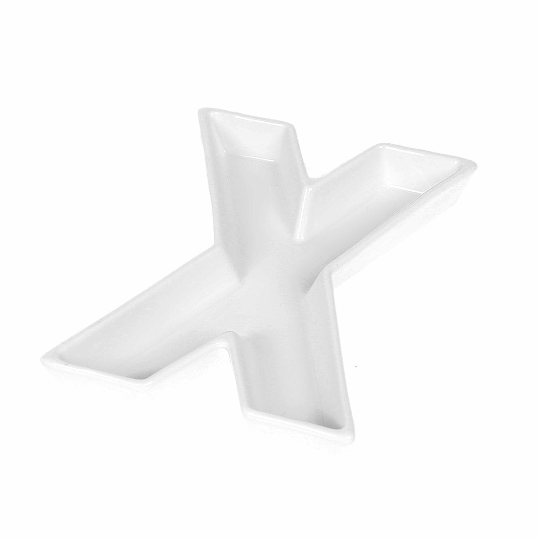 Coffeezone Small Porcelain Letter Candy Dish & Small Nuts Plates, Party Decor (Letter X)