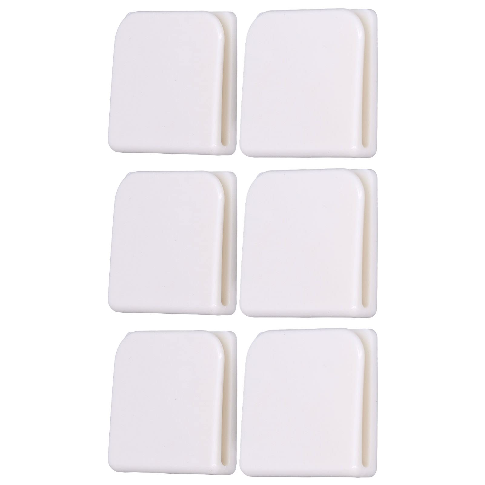 Shower Curtain Clips, 1.77X1.97In 6Pcs/Set White Shower Splash Guard Holder Self Adhesive Windproof Splash Clip For Home Bathroo