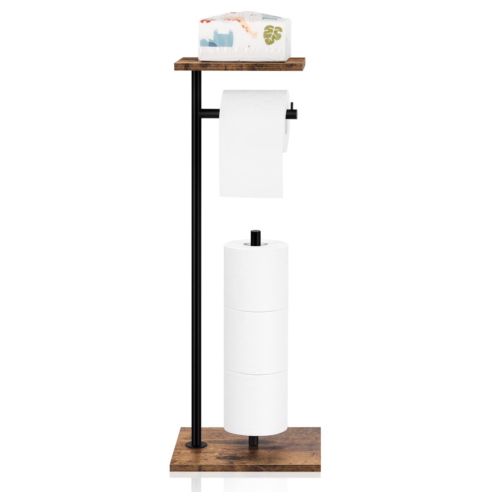 Toilet Paper Holder Stand With Shelf Toilet Paper Roll Holder With Reserve Free Standing Tp Holder Rustic Toilet Paper Stand Wit