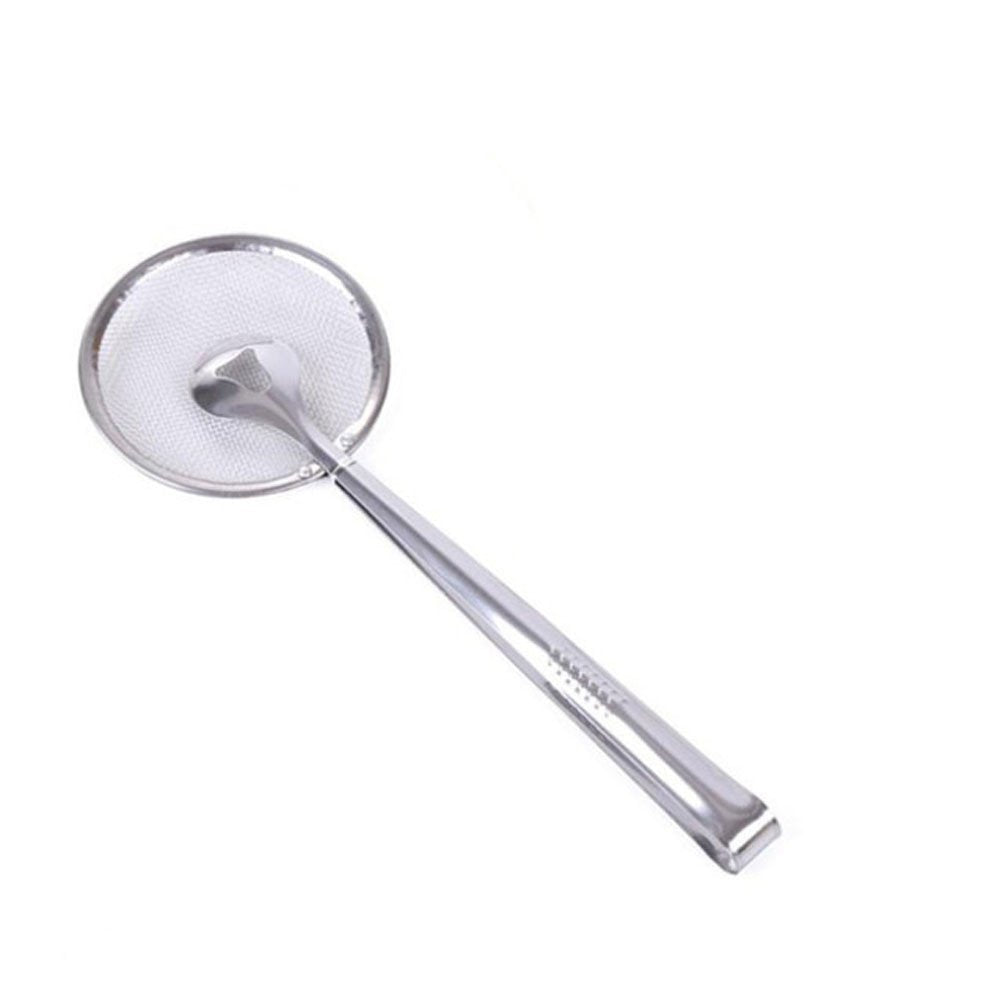 Wjq&Linyuzi Stainless Steel Colander Spoon Food Filter Spoon Oil Filter Grid Scoop Fine Mesh Kitchen 28 X 10 Cm 004 004