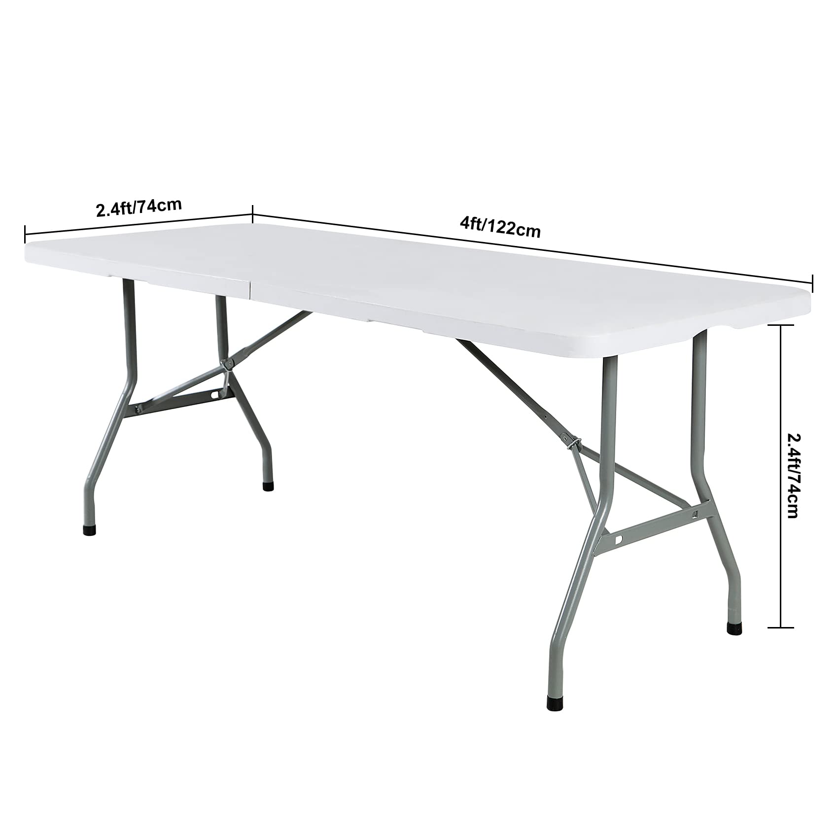 Eccwai Spandex 4Ft Waterproof Table Cover For Party,Wedding, Banquet, And Events(White)