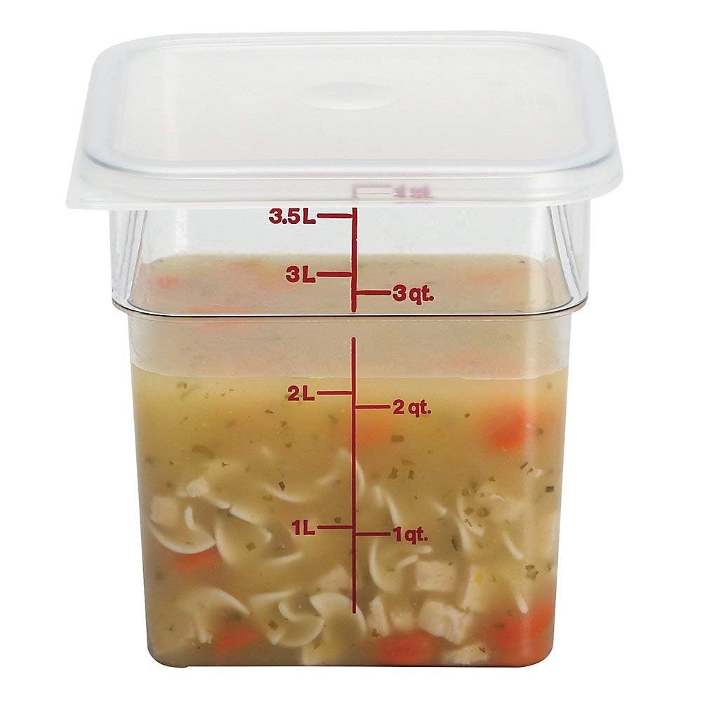 Cambro 4Sfscw135 Camsquare Square Food Storage Container (4-Quart, Polycarbonate, Nsf)