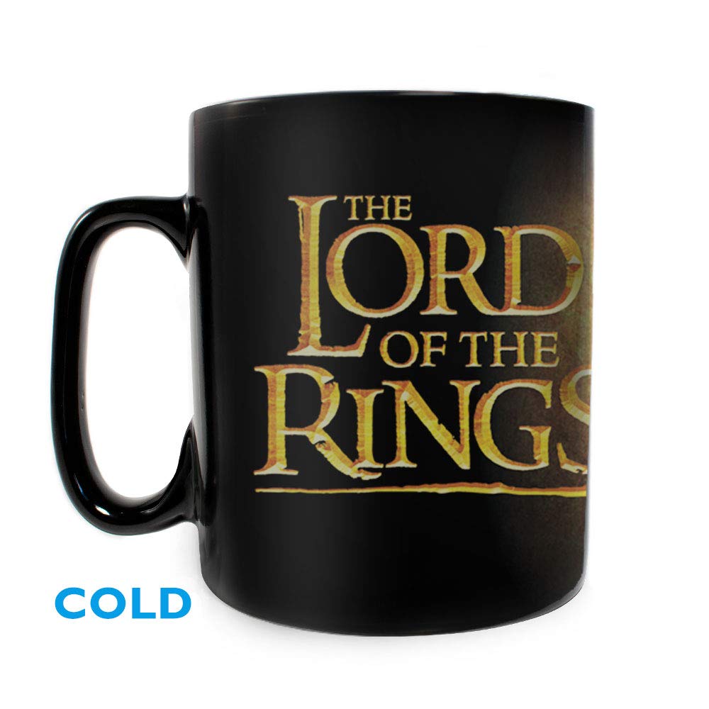 Morphing Mugs The Lord Of The Rings The One Ring To Rule Them All Heat Reveal Ceramic Coffee Mug - 16 Ounces