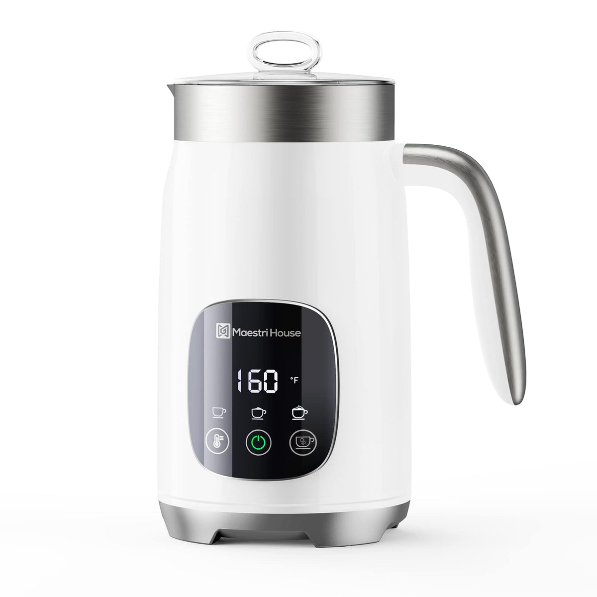 Maestri House Milk Frother, Variable Temp And Froth Thickness Milk Frother And Steamer,14.1Oz/400Ml Smart Touch Control Foam Mak