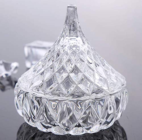 Mini Crystal Glass Candy Dish With Lid Small Covered Candy Bowl Crystal Candy Jar Candy Box Sugar Bowl Food Jewelry Box Storage