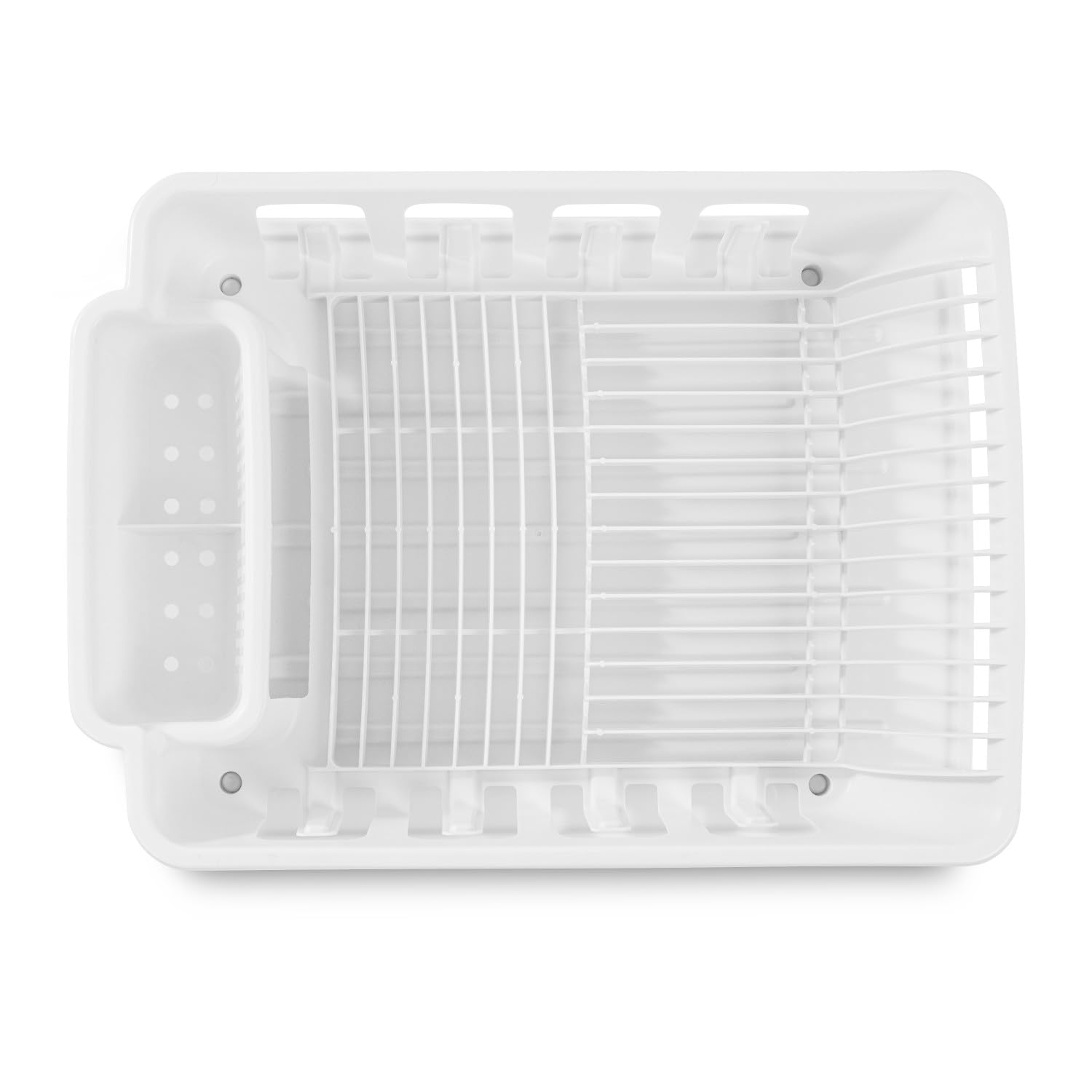 Sterilite Large 2 Piece Sink Set, With Drainboard For Drying, Holds Clean Dishes In The Kitchen Such As Plates, Cups, And Silver