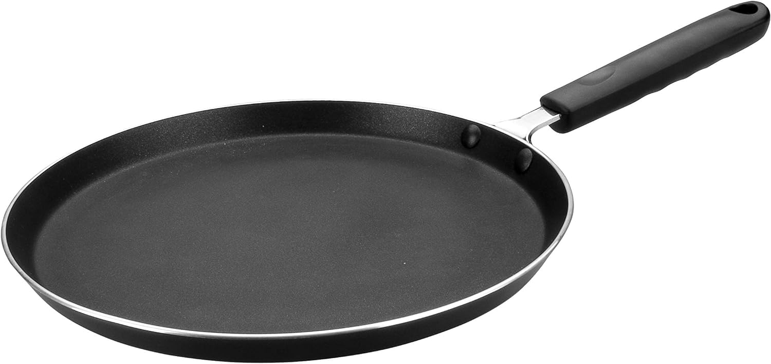 Ibili Indubasic Aluminum Crepe Pan For Pancakes And Crepes Baking With 2 Layer Non-Stick Coating And Bakelite Handle All Cooking