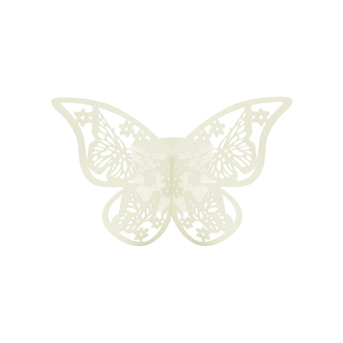 Butterflies Wedding Decor Napkin Rings (Set Of 50), White