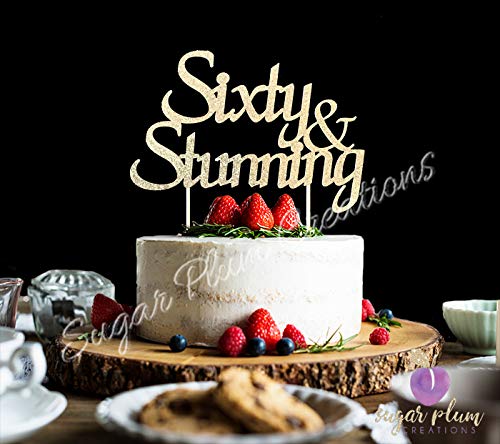 Sixty & Stunning Cake Topper
