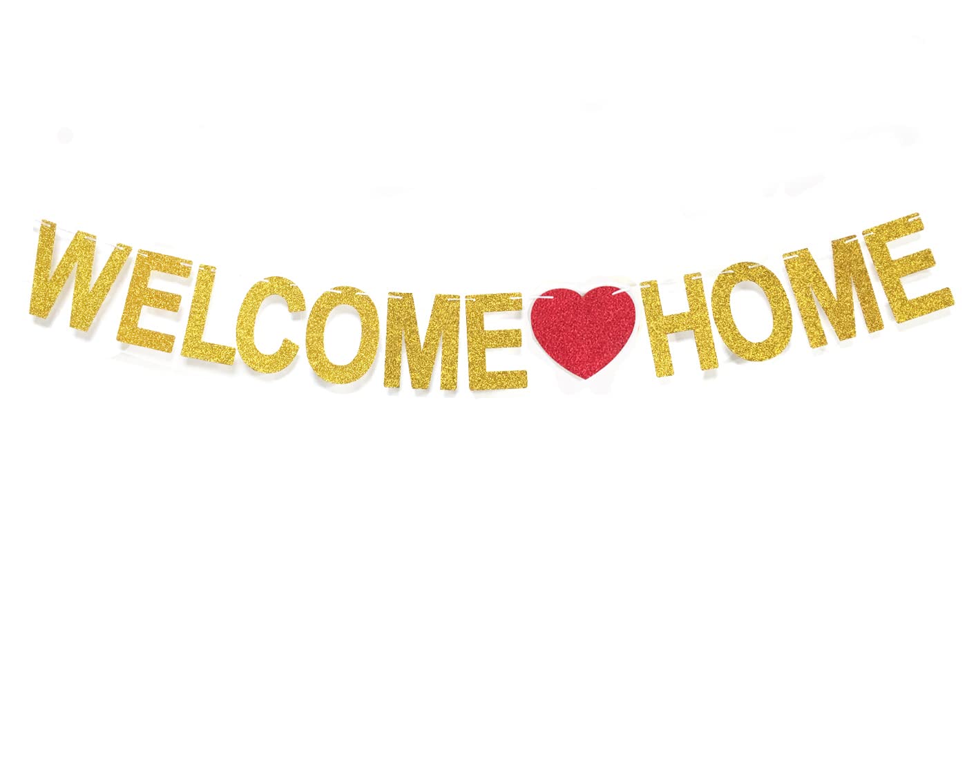 Gzfy Welcome Home Banner Gold Glitter Banner For Home Decoration Family Party Welcome Home Decoration Welcome Home Sign