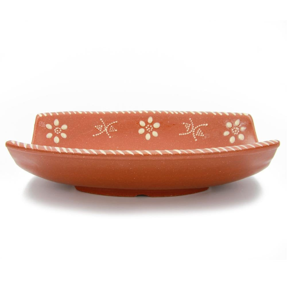 Ceramica Edgar Picas Traditional Portuguese Hand-Painted Vintage Clay Terracotta Melon Serving Tray