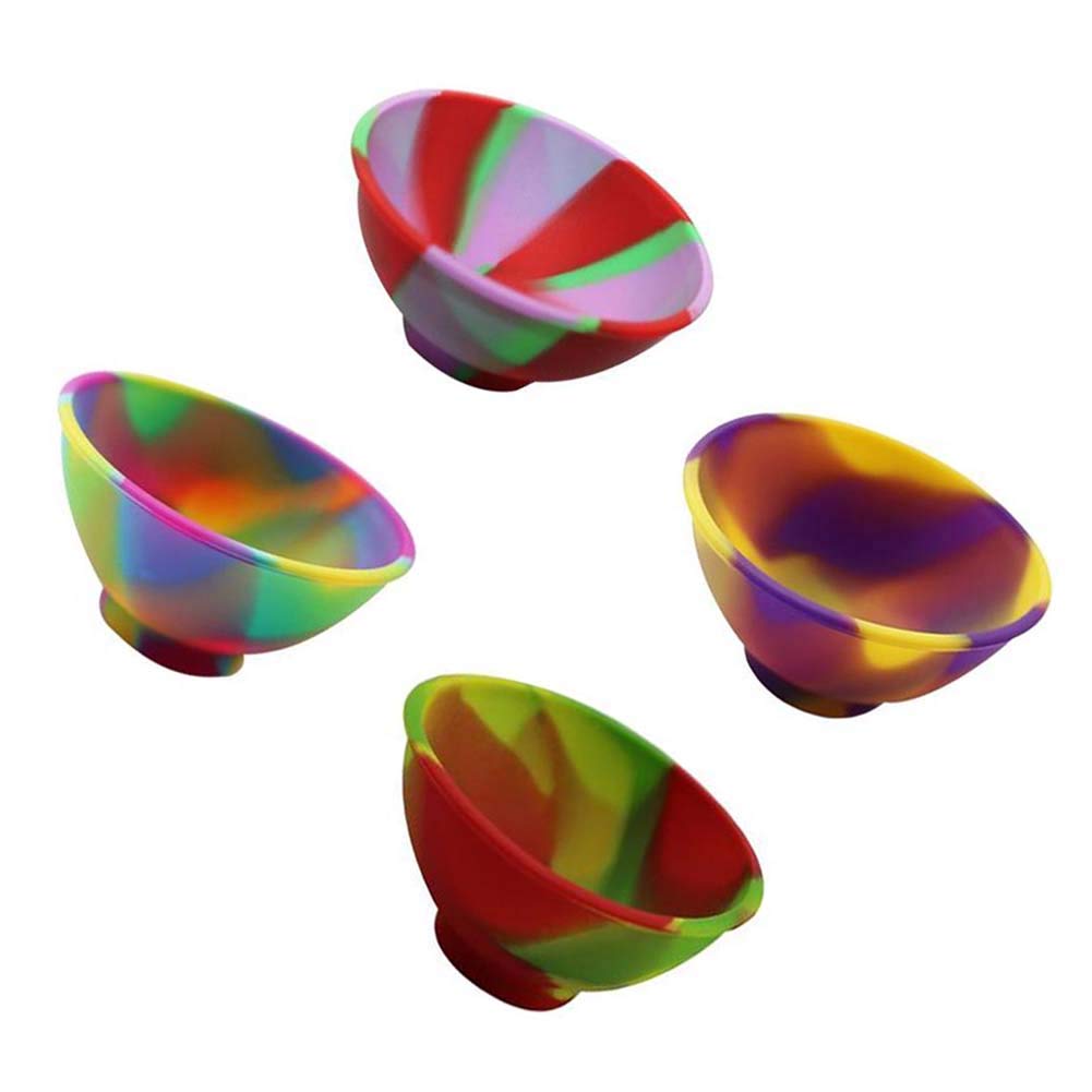 Sukpsy 4 Pcs Mini Multicolor Silicone Pinch Bowls Prep And Serve Bowls Reusable Kitchen Condiment Snack Bowls For Food Candy Sea