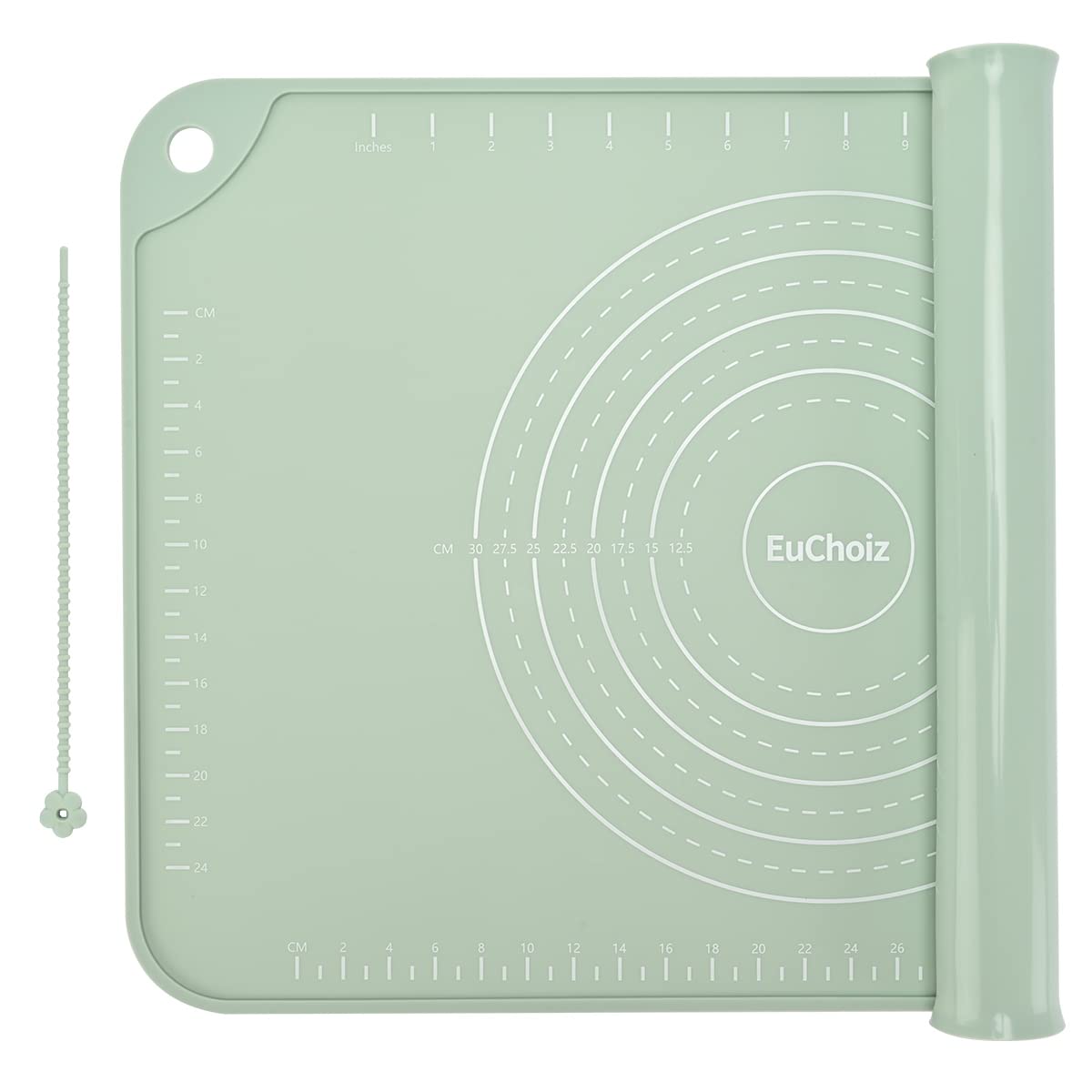 Euchoiz Silicone Pastry Mat 24''*16'' Extra Thick Non Stick Baking Mat Food Grade Silicone Dough Rolling Bake Mat With Edge Heig