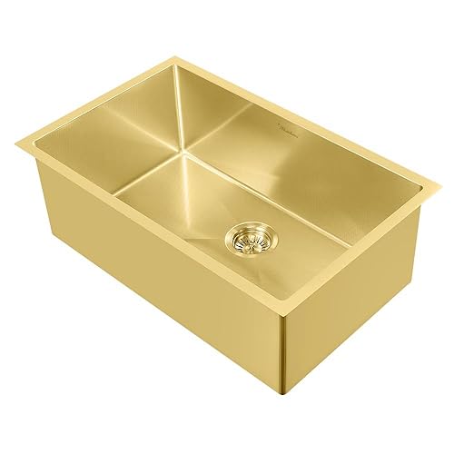 Whitehaus Whnpl2918-B Noah Plus Collection Kitchen Sink Brass