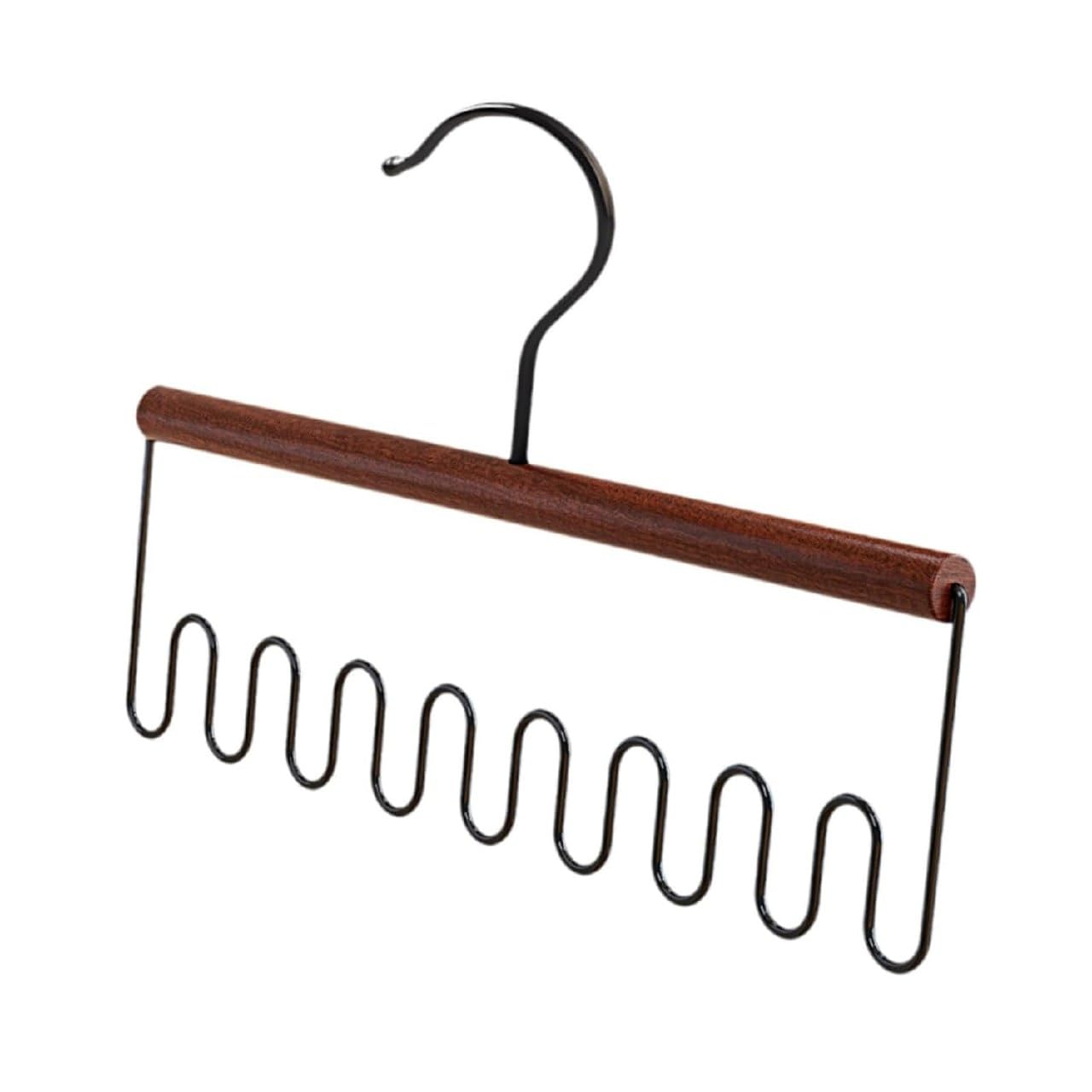 Barhary Tie Rack Belt Hanger For Closet Fitnice Upgraded Non Slip Tie Hanger Space Saving With Foldable Hooks Wooden Belt Tie Or