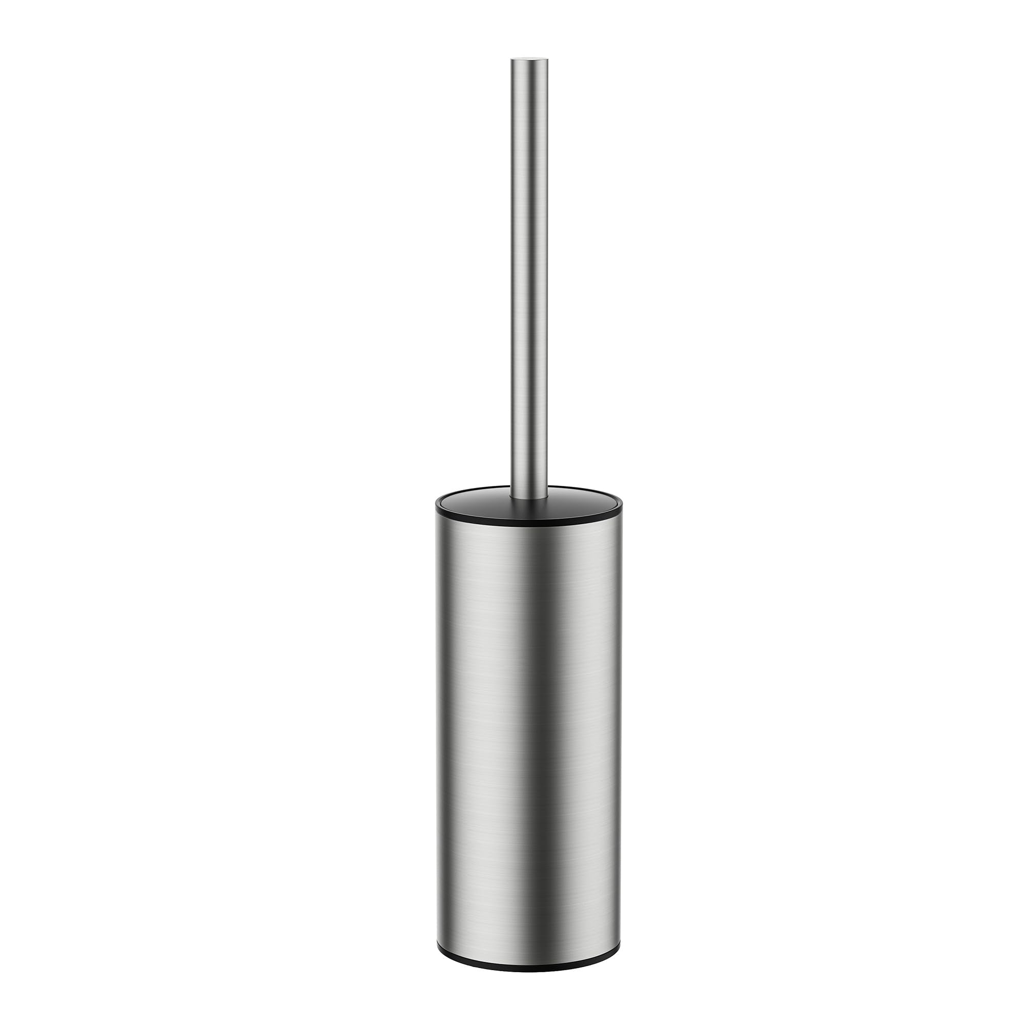 Toilet Brush and Holder Set, Toilet Bowl Brush with Heavy Duty 304 Stainless Steel Base and Extra Long Handle, Toilet Bowl Clean