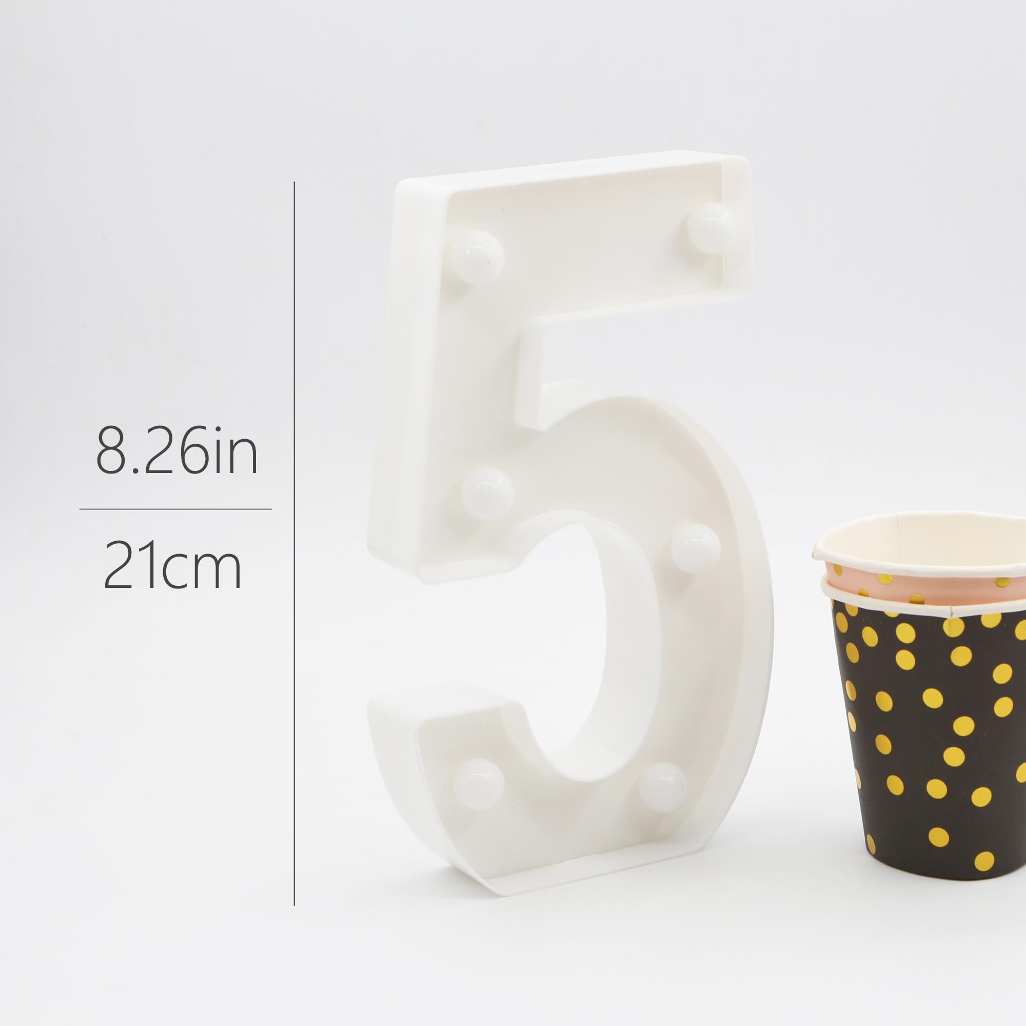 H: 8.26 Inches Light Up Numbers 55 Centerpieces Table Sign, Happy 55th Birthday Decorations for Women, 55th Party Decor for Men,