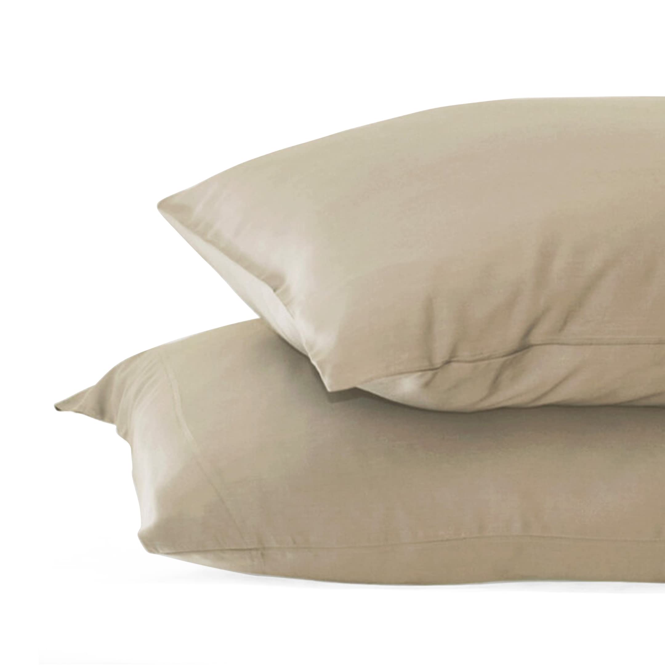 Resort Bamboo Pillowcase Set - Stone-Standard By Cariloha For Unisex - 2 Pc Pillowcase