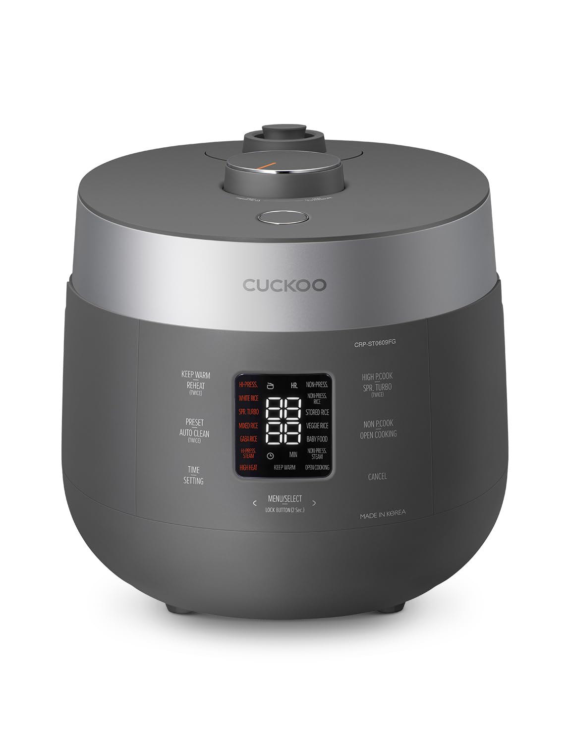CUCKOO Twin Pressure Rice Cooker 6-Cup Uncooked / 12-Cup Cooked with Nonstick Inner Pot, Versatile Rice Maker & Warmer with 16 M