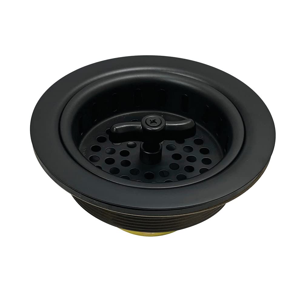 Kingston Brass K212Mb Tacoma Kitchen Sink Basket Strainer, Matte Black